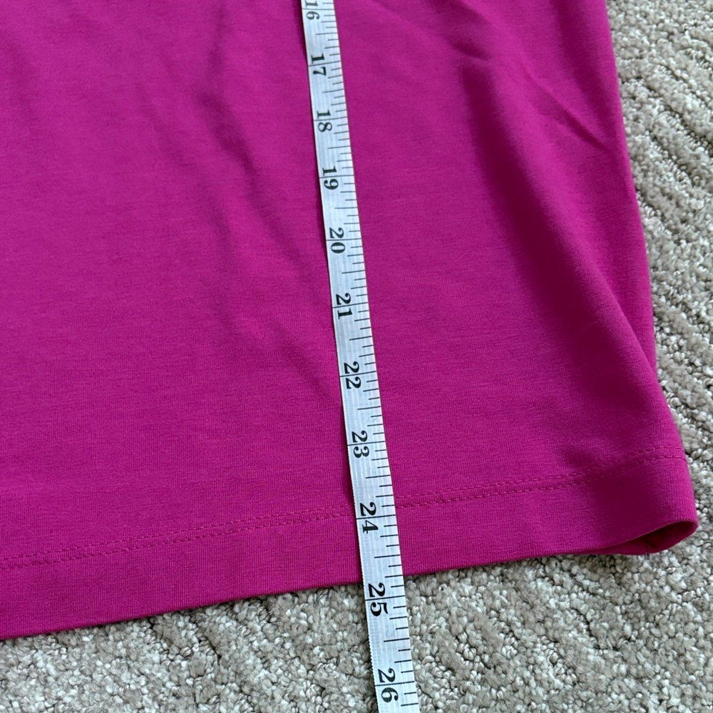 J. Jill Fuchsia V-Neck Short Sleeve Tee - Picture 4 of 5